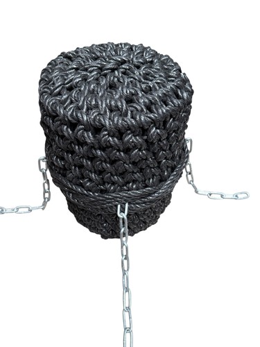 Long button rope fender black - long,