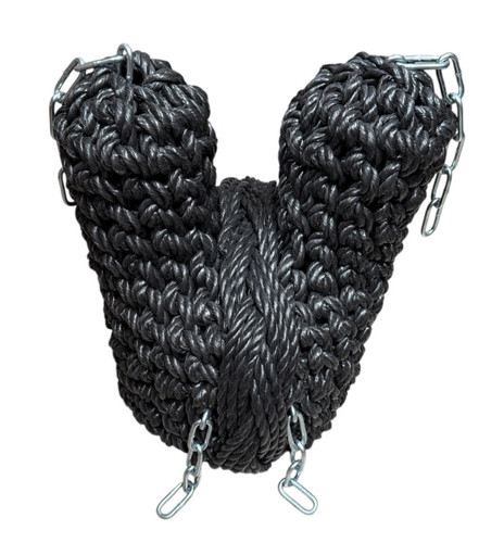 Bow rope fender black - rope,